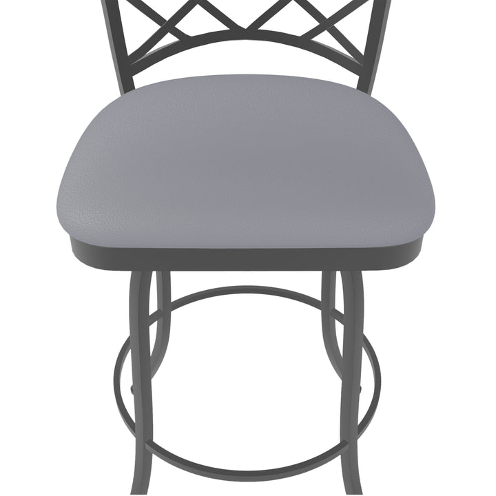 19.25"W x 24"D x 40"H / Charcoal Gray/Firestone Grey