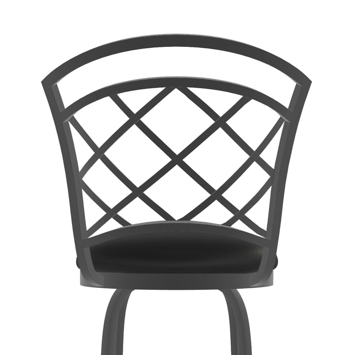 19.25"W x 24"D x 44"H / Licorice Black/Firestone Grey