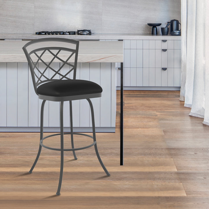 19.25"W x 24"D x 44"H / Licorice Black/Firestone Grey