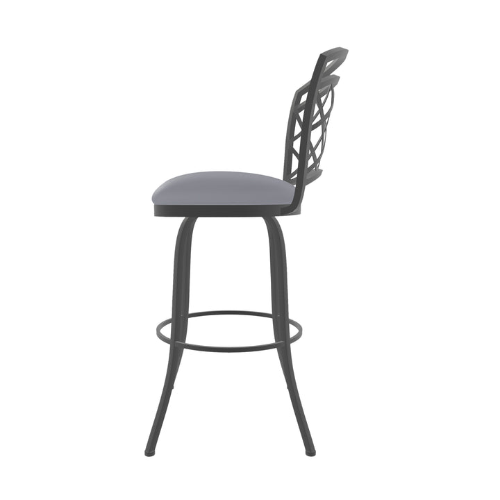 19.25"W x 24"D x 44"H / Charcoal Gray/Firestone Grey