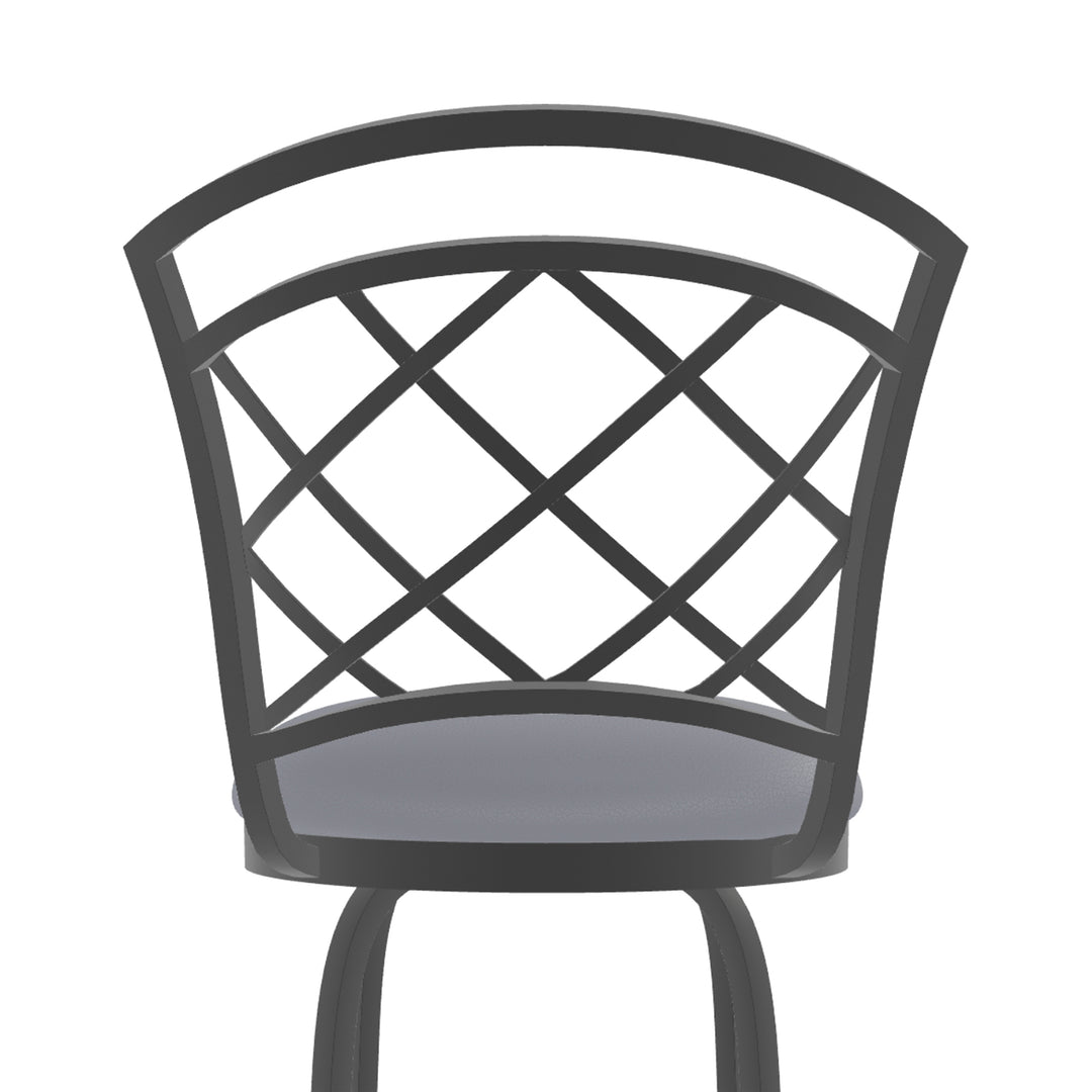 19.25"W x 24"D x 44"H / Charcoal Gray/Firestone Grey