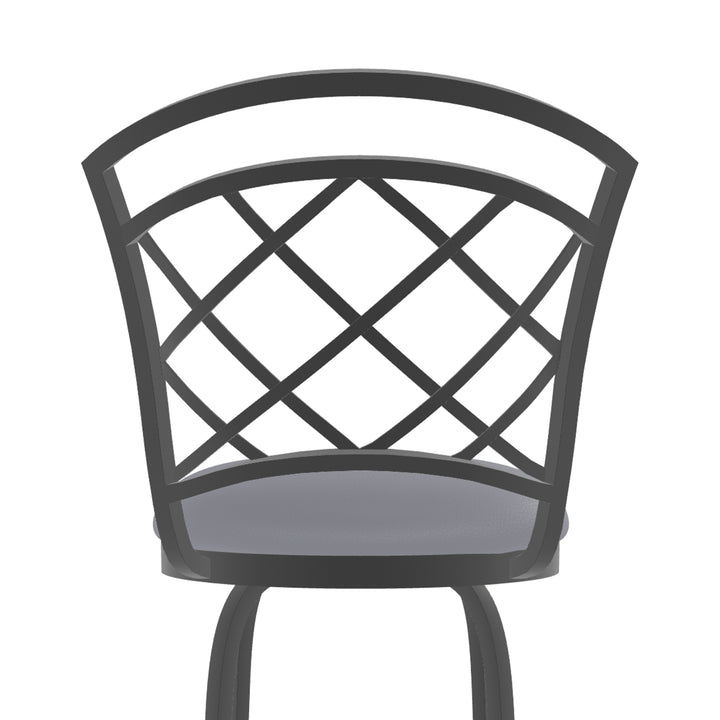 19.25"W x 24"D x 44"H / Charcoal Gray/Firestone Grey