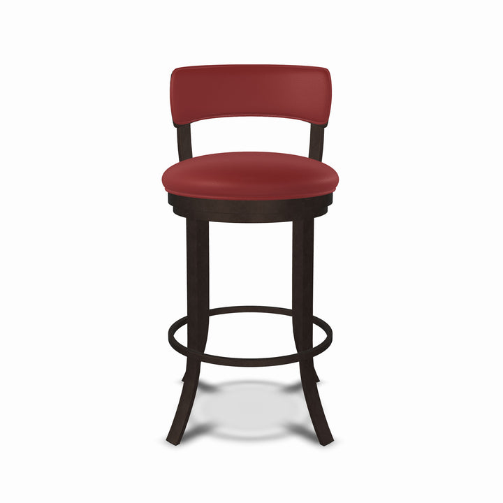 19.5"W x 18.5"D x 34"H / Brick Red/Mocha