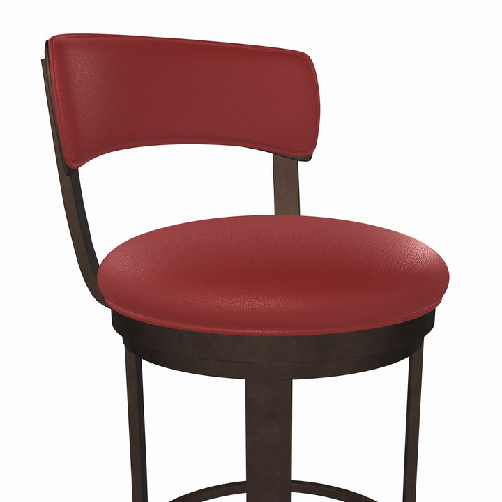 19.5"W x 18.5"D x 34"H / Brick Red/Mocha