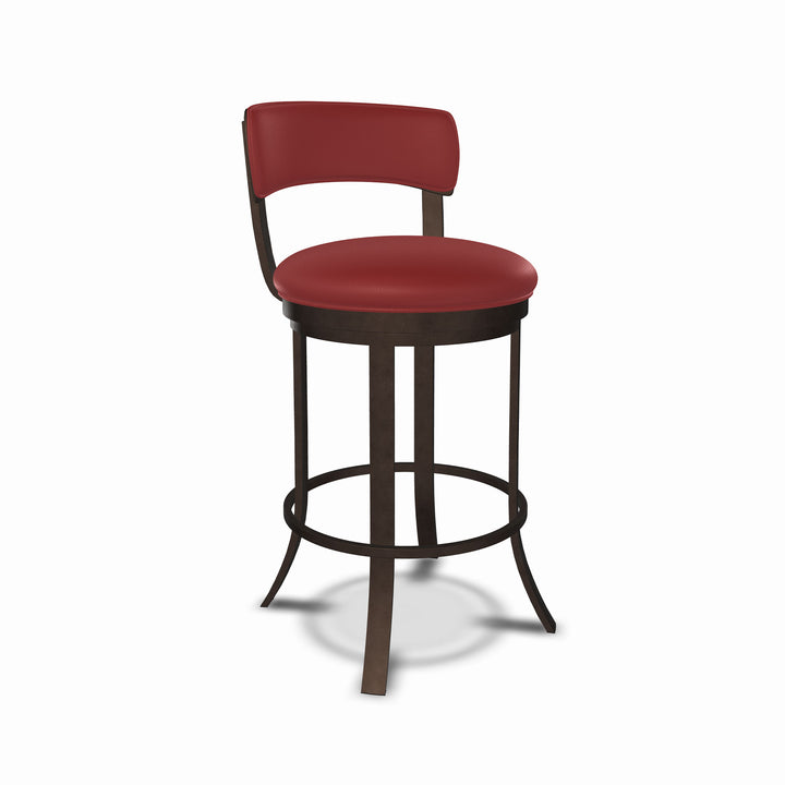 19.5"W x 18.5"D x 34"H / Brick Red/Mocha