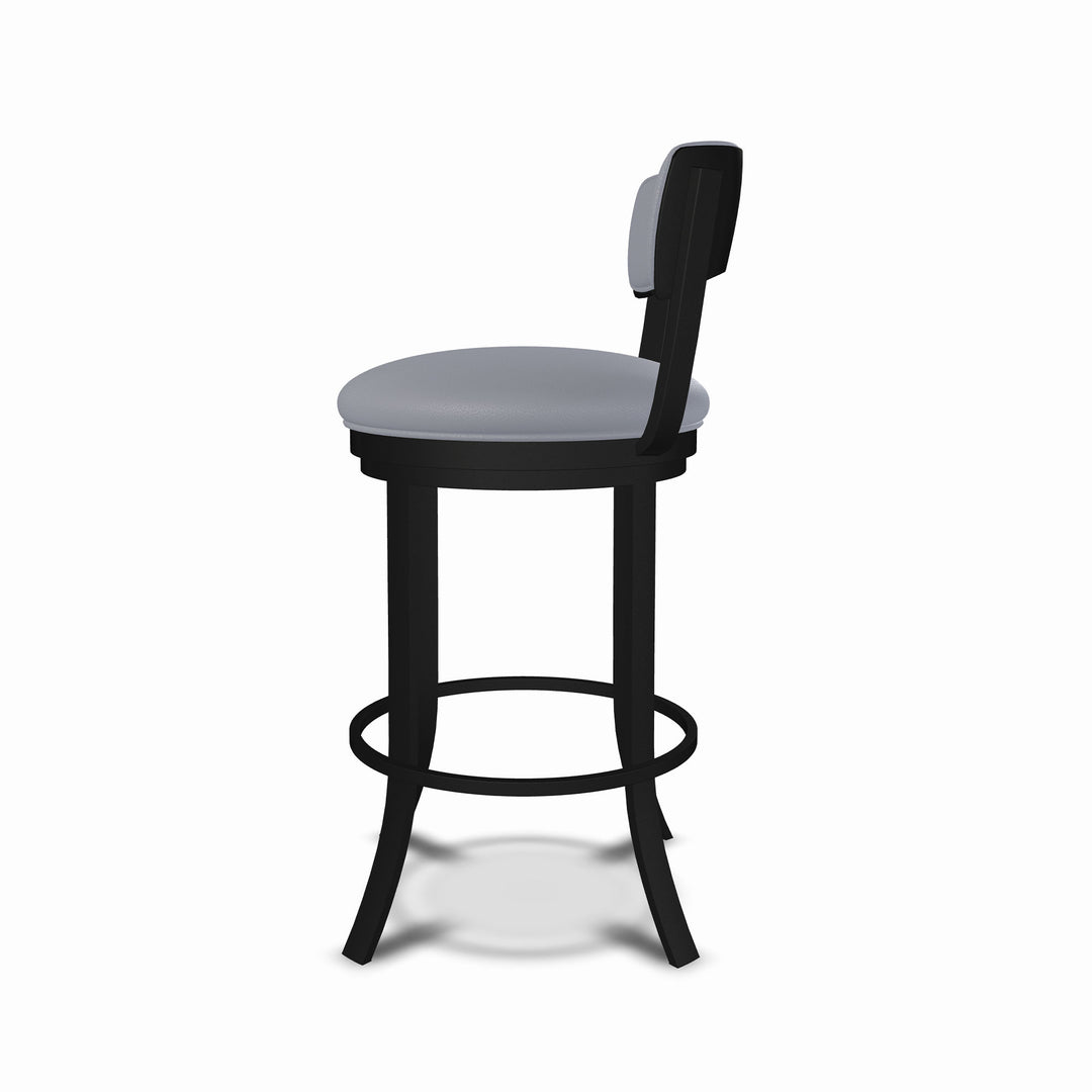 19.5"W x 18.5"D x 34"H / Charcoal Gray/Sable Onyx