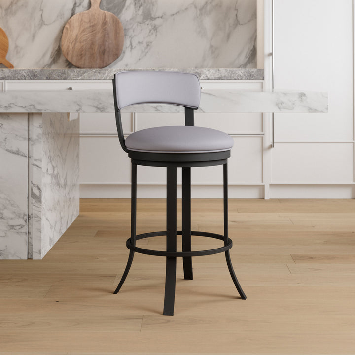 19.5"W x 18.5"D x 34"H / Charcoal Gray/Sable Onyx