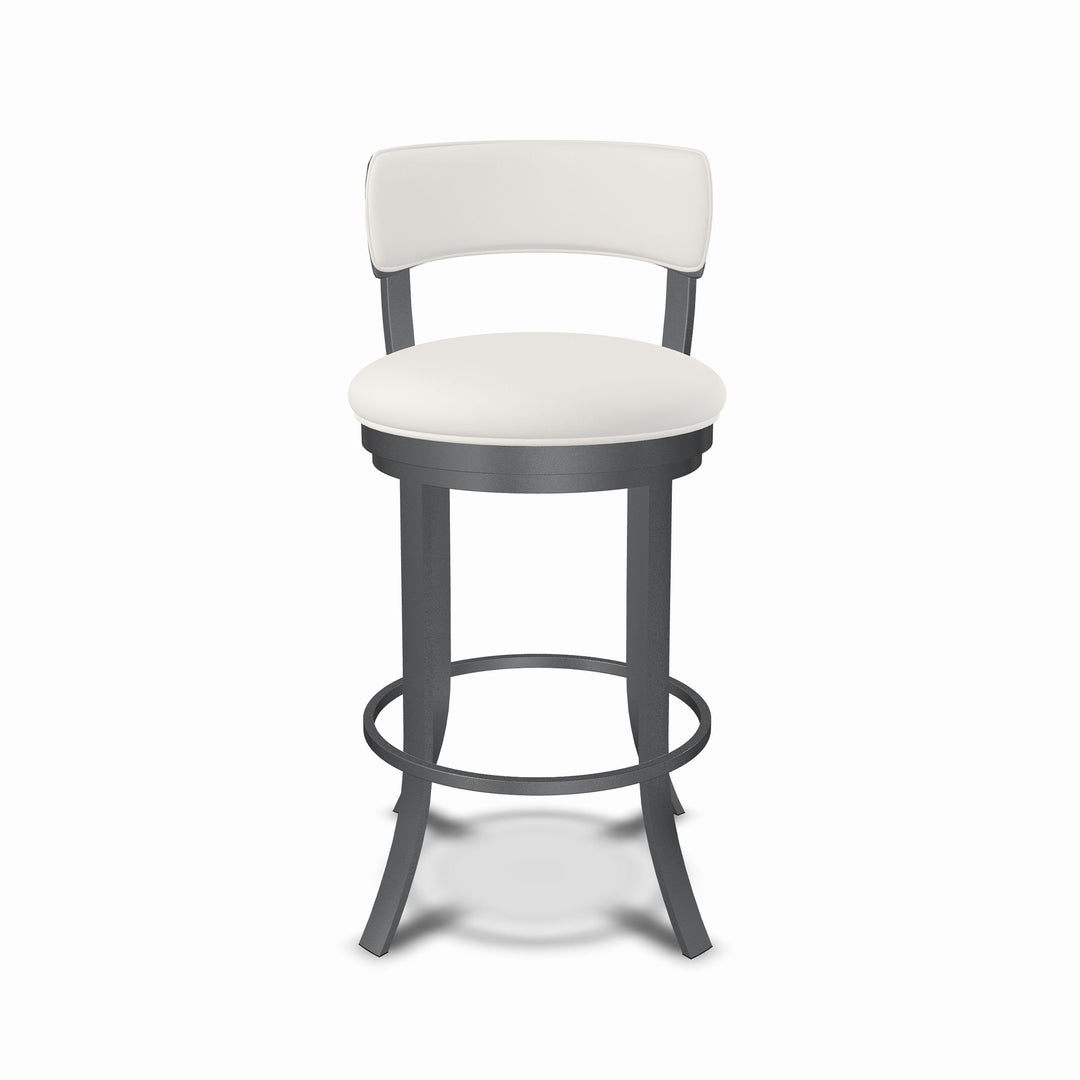 19.5"W x 18.5"D x 34"H / Vail Pure White/Lustrous Silver White