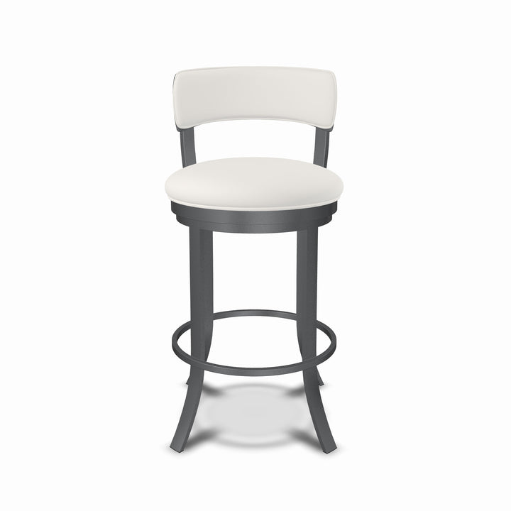 19.5"W x 18.5"D x 34"H / Vail Pure White/Lustrous Silver White