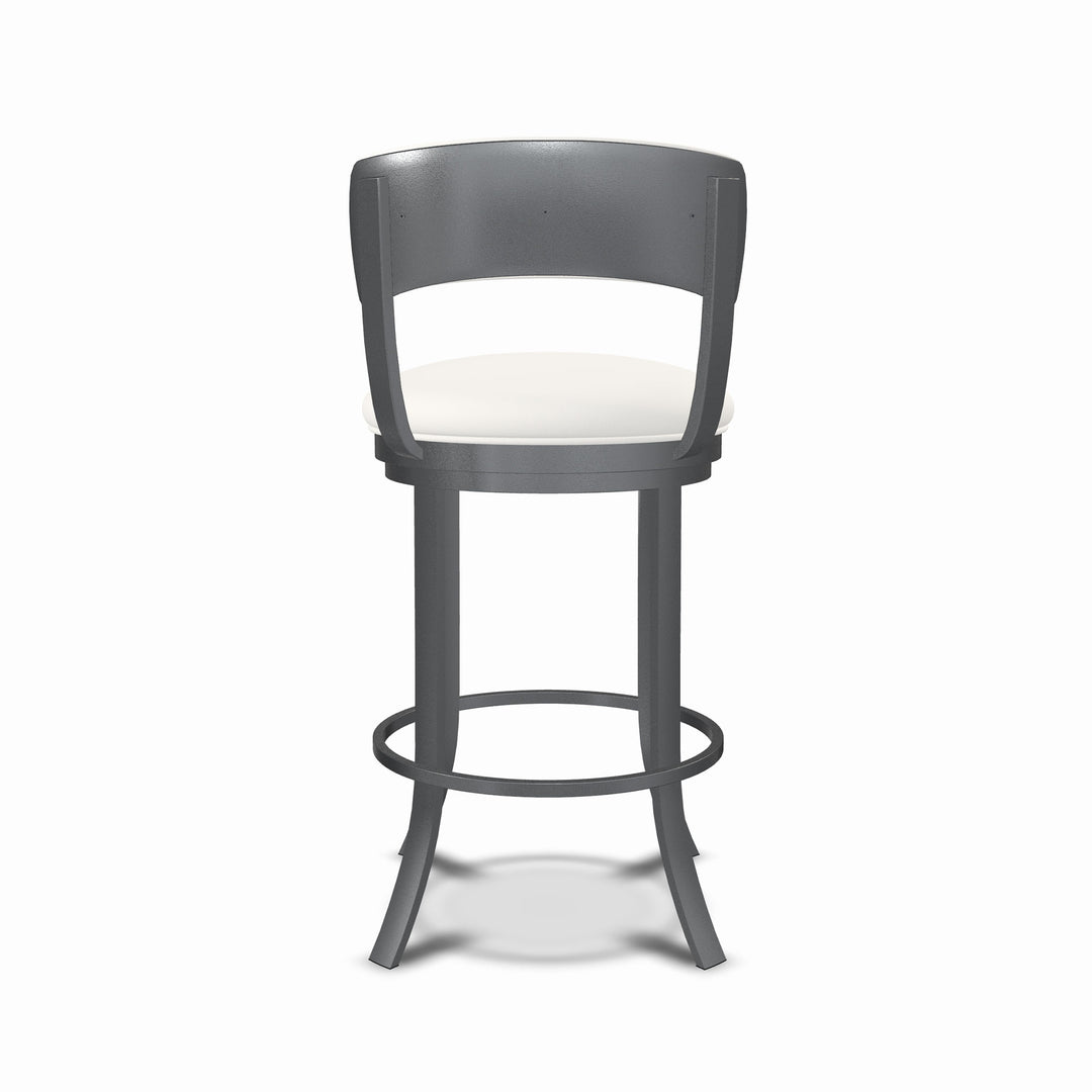 19.5"W x 18.5"D x 34"H / Vail Pure White/Lustrous Silver White