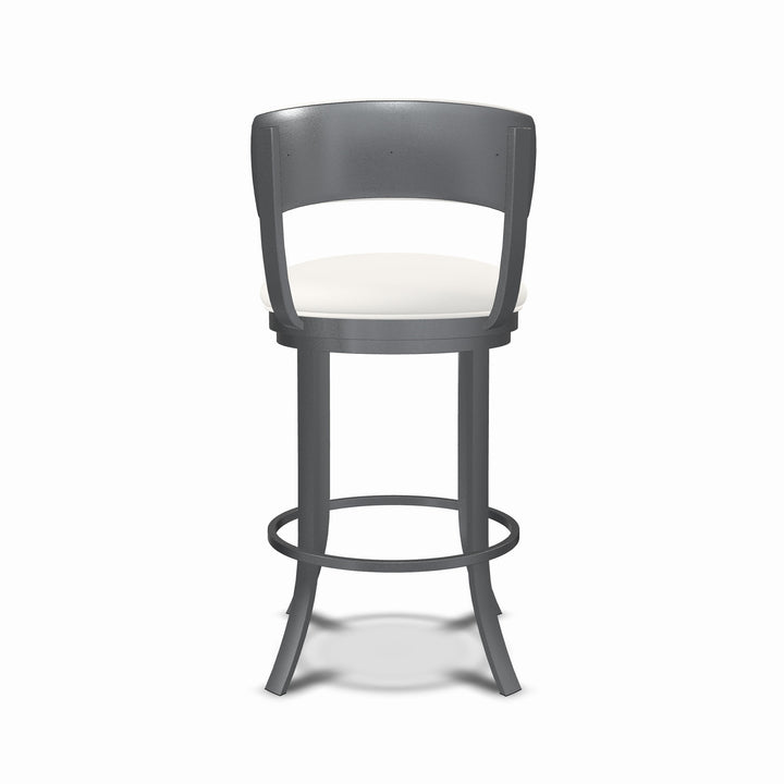 19.5"W x 18.5"D x 34"H / Vail Pure White/Lustrous Silver White