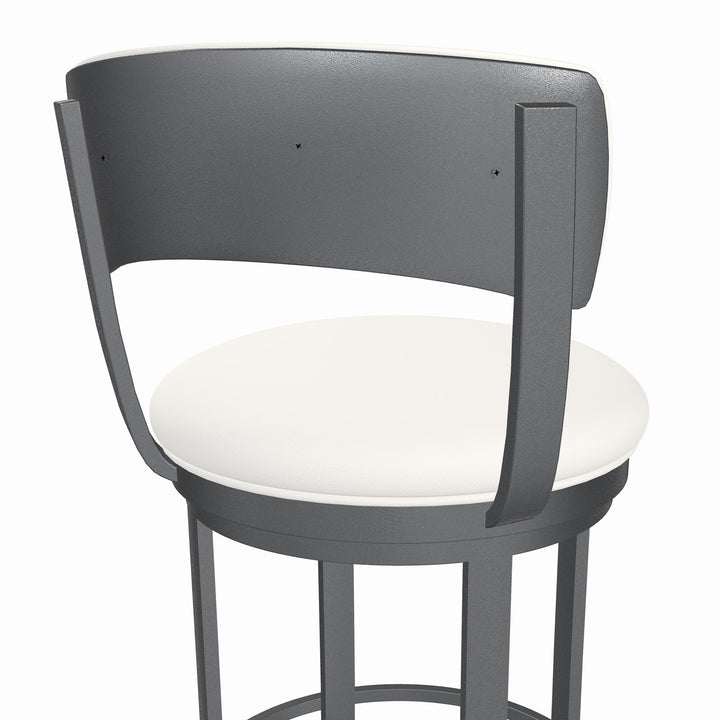 19.5"W x 18.5"D x 34"H / Vail Pure White/Lustrous Silver White