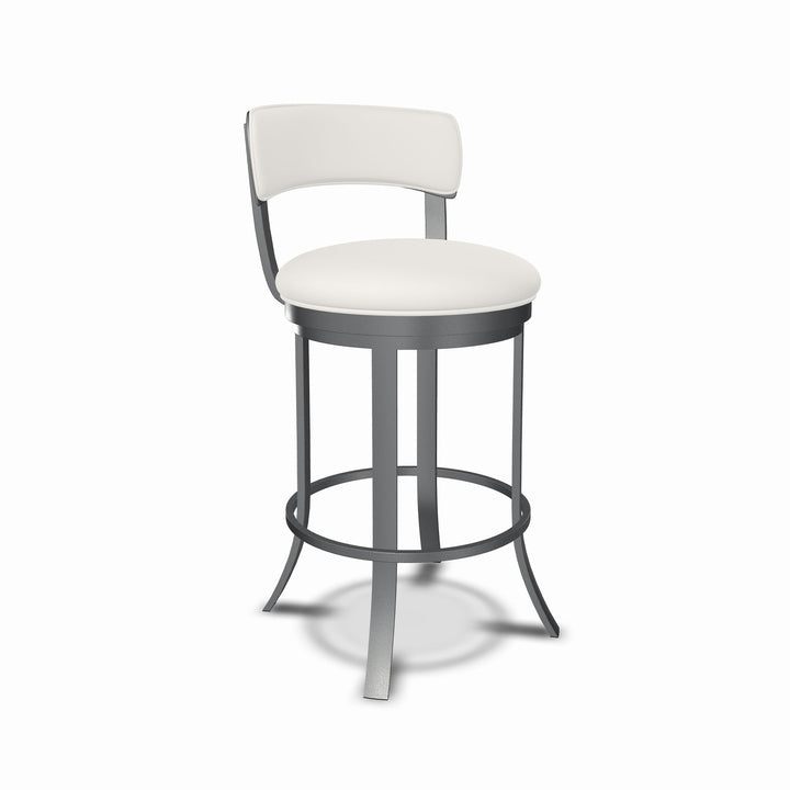 19.5"W x 18.5"D x 34"H / Vail Pure White/Lustrous Silver White