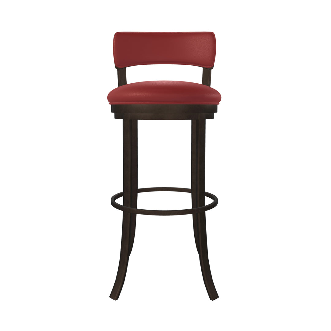 19.5"W x 19.5"D x 38"H / Brick Red/Mocha