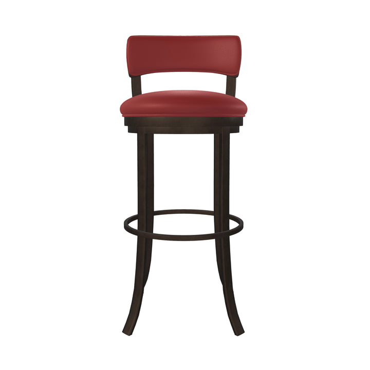 19.5"W x 19.5"D x 38"H / Brick Red/Mocha