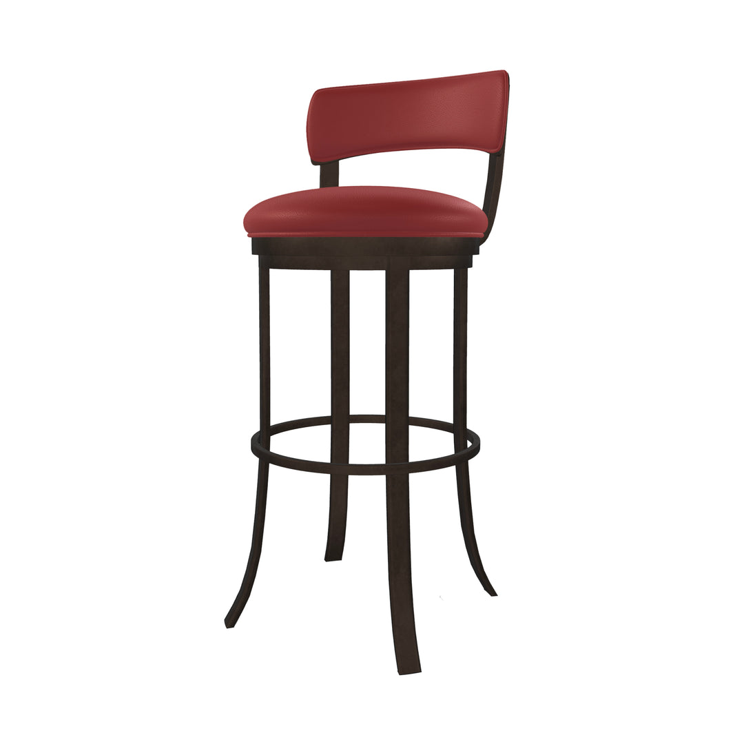 19.5"W x 19.5"D x 38"H / Brick Red/Mocha