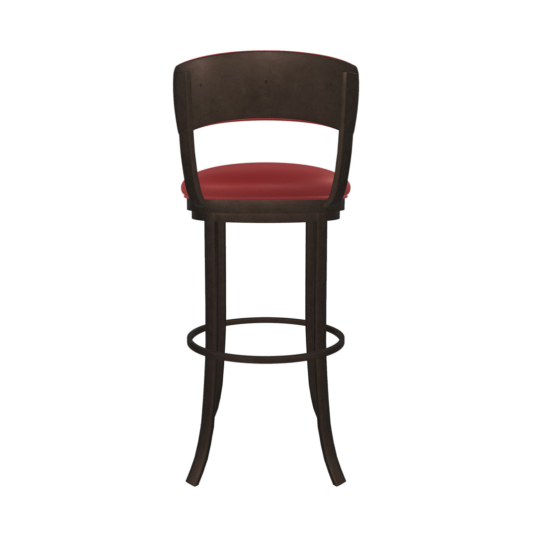 19.5"W x 19.5"D x 38"H / Brick Red/Mocha