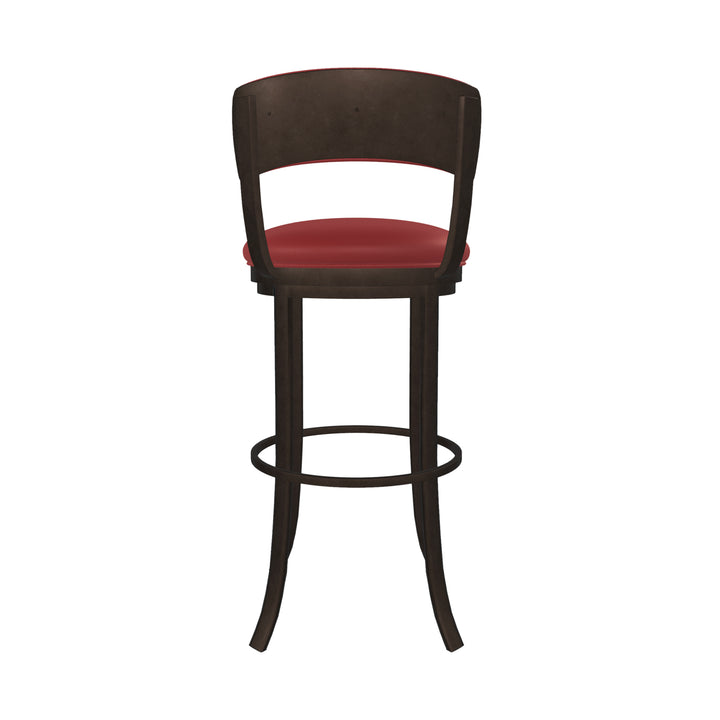 19.5"W x 19.5"D x 38"H / Brick Red/Mocha