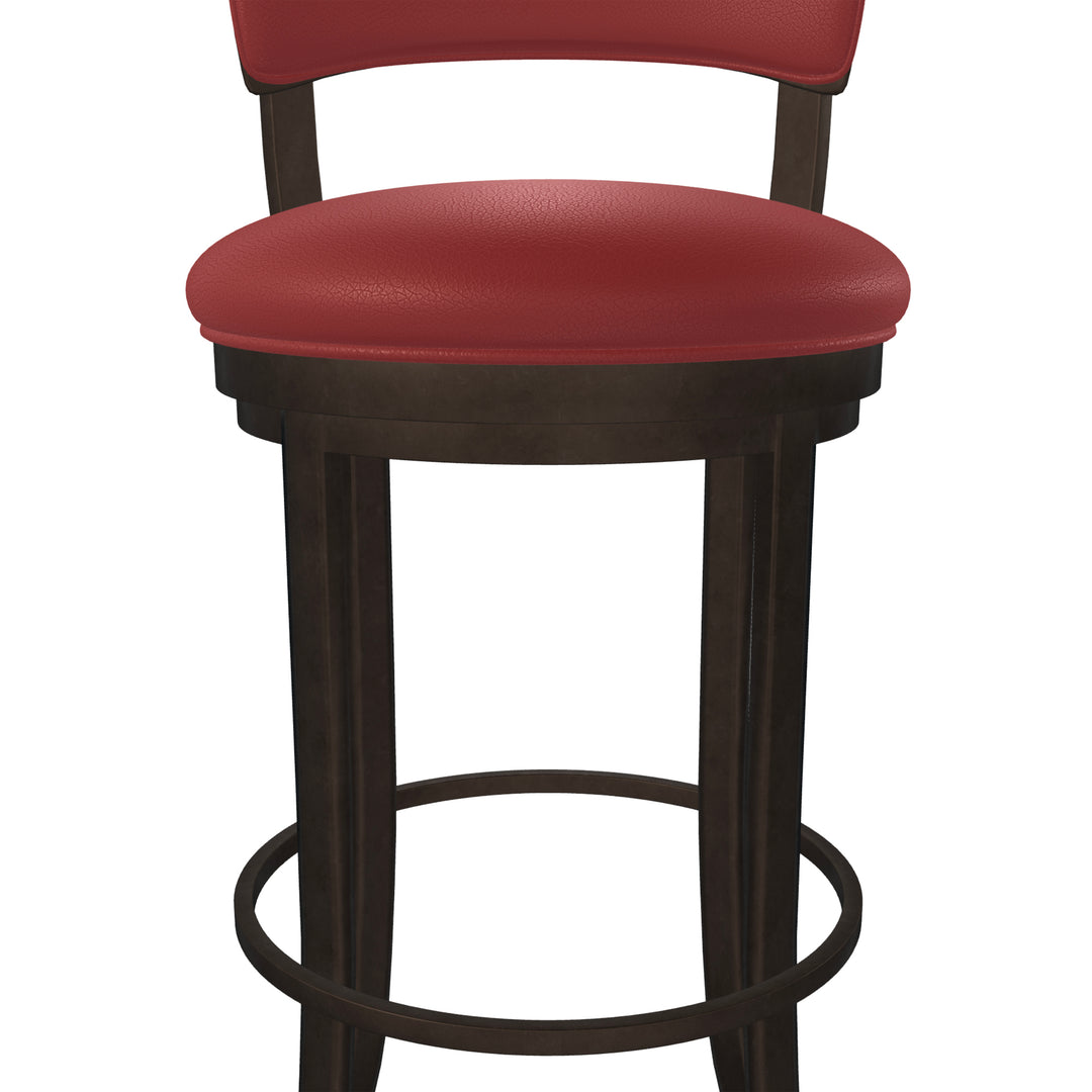 19.5"W x 19.5"D x 38"H / Brick Red/Mocha