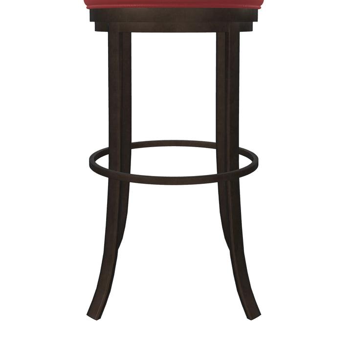 19.5"W x 19.5"D x 38"H / Brick Red/Mocha