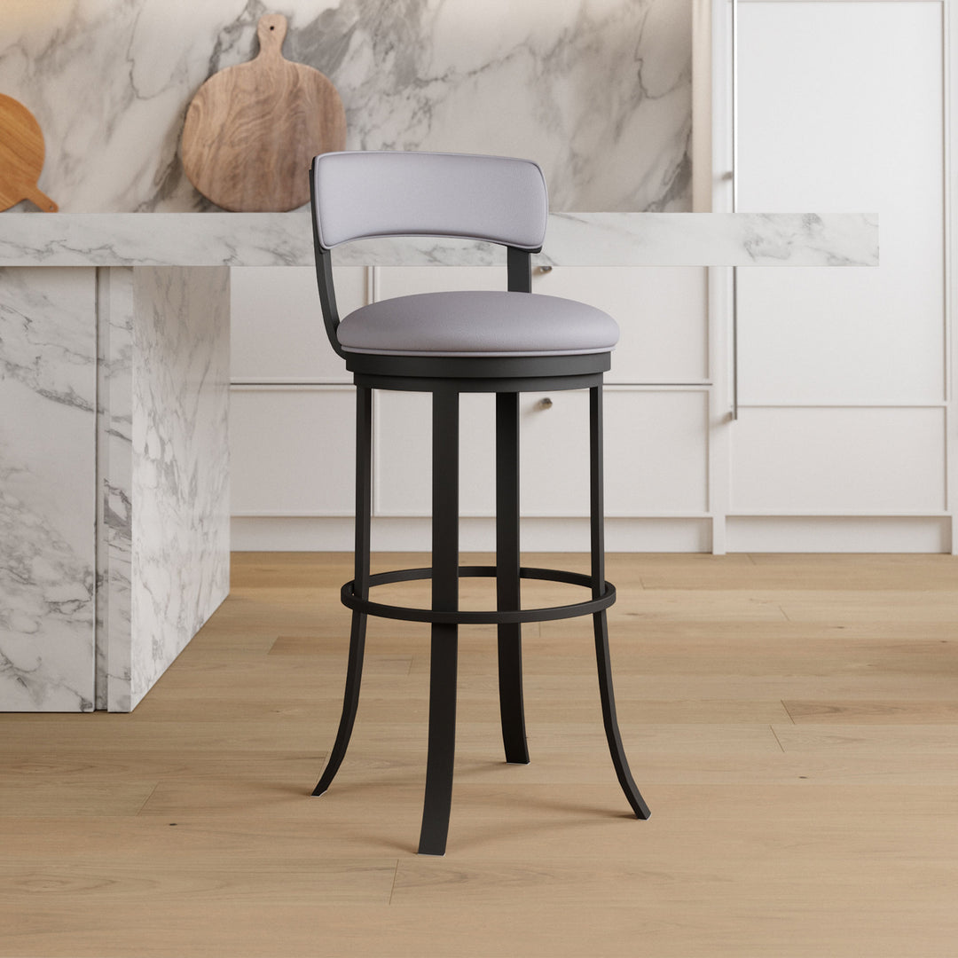 19.5"W x 19.5"D x 38"H / Charcoal Gray/Sable Onyx