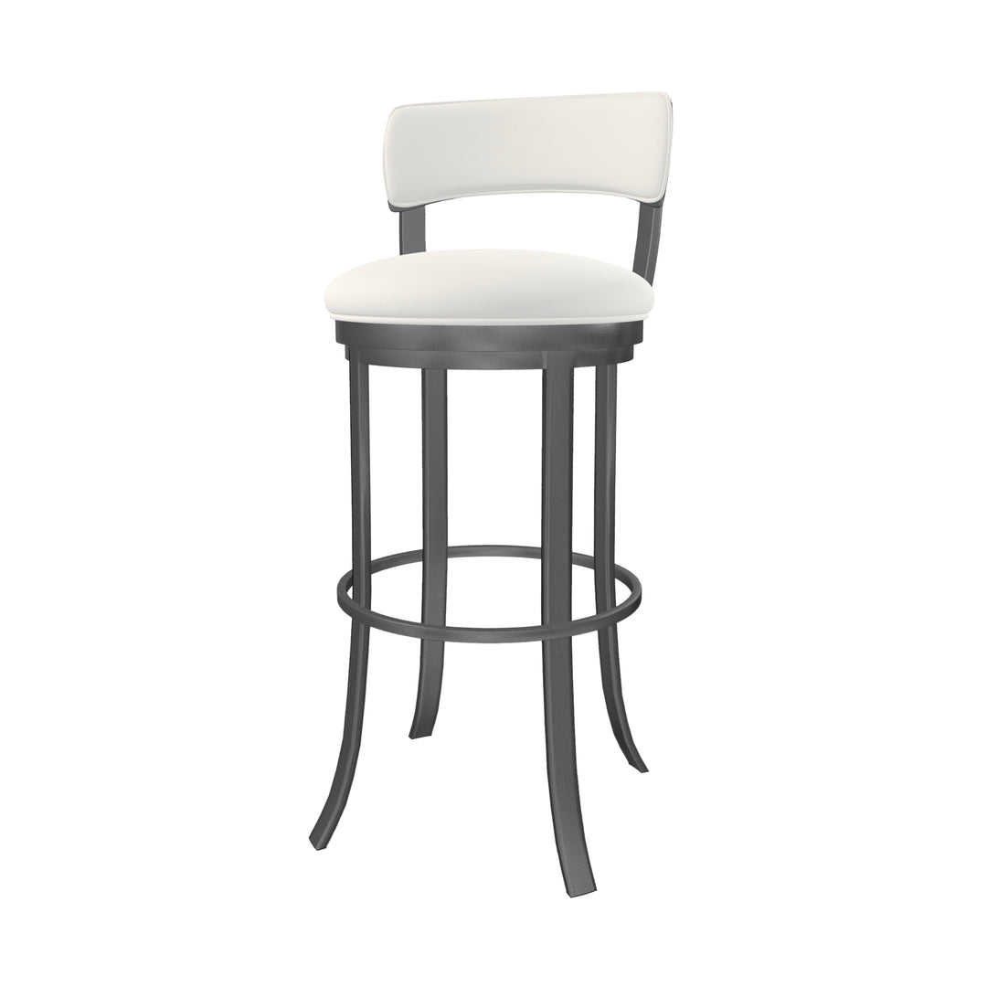 19.5"W x 19.5"D x 38"H / Vail Pure White/Lustrous Silver White