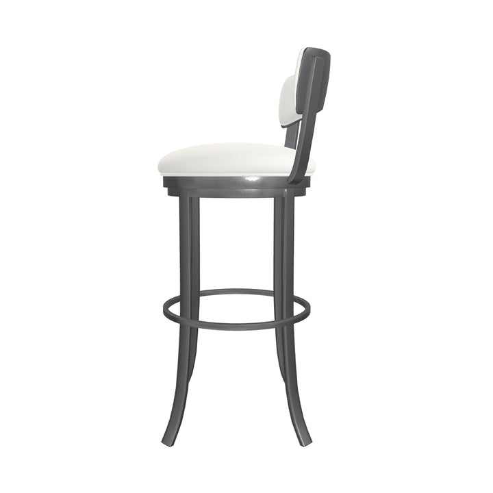 19.5"W x 19.5"D x 38"H / Vail Pure White/Lustrous Silver White