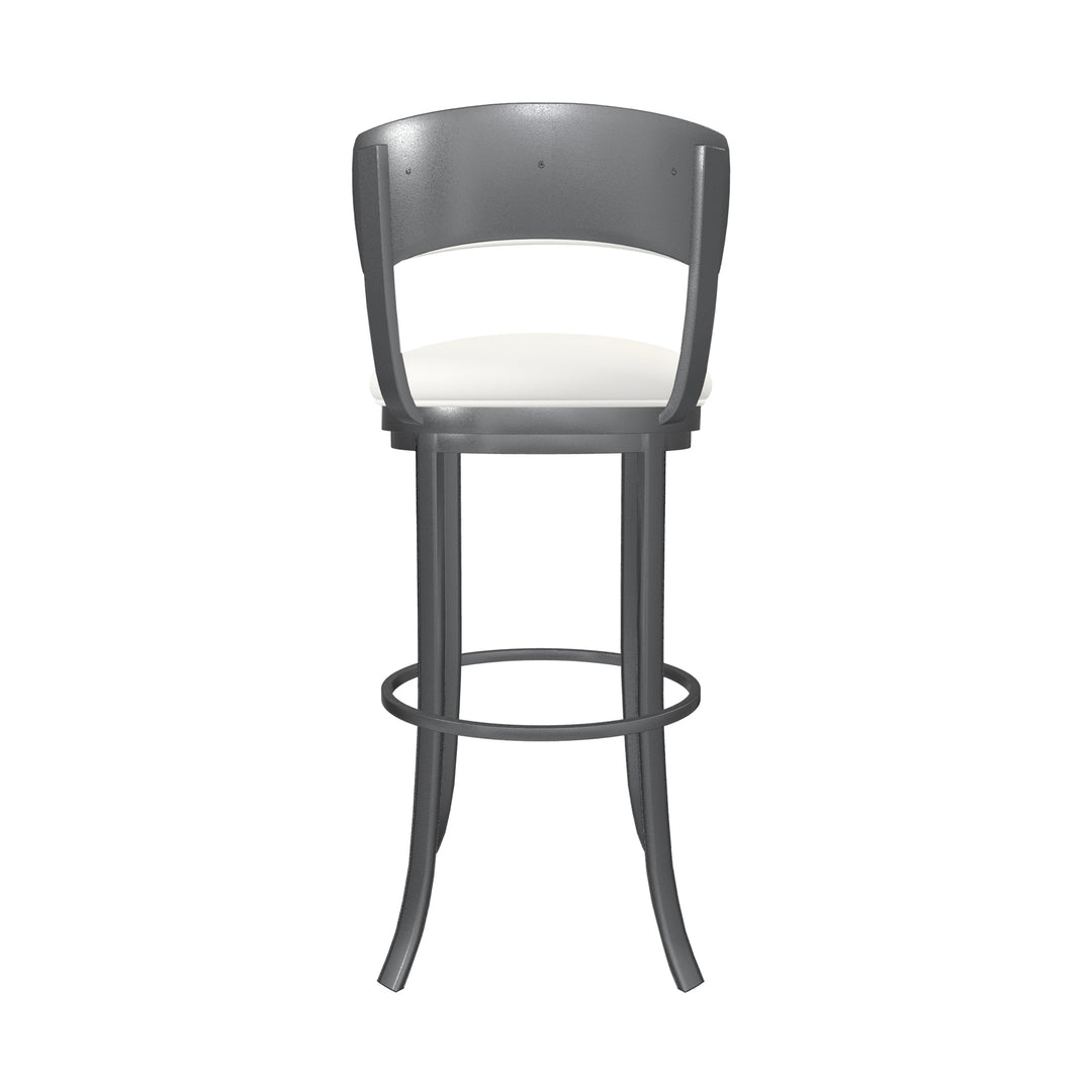 19.5"W x 19.5"D x 38"H / Vail Pure White/Lustrous Silver White