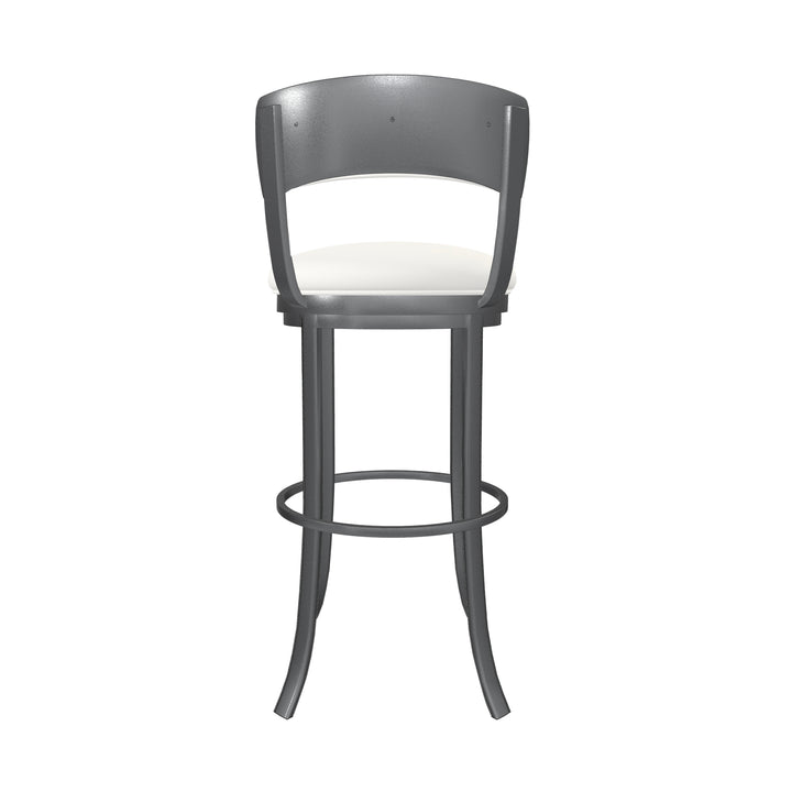 19.5"W x 19.5"D x 38"H / Vail Pure White/Lustrous Silver White