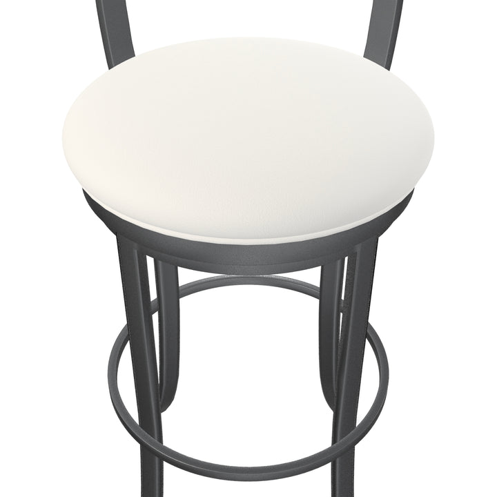 19.5"W x 19.5"D x 38"H / Vail Pure White/Lustrous Silver White