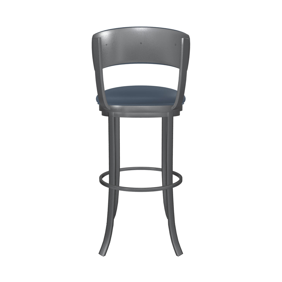 19.5"W x 19.5"D x 38"H / Midnight Blue/Lustrous Silver White