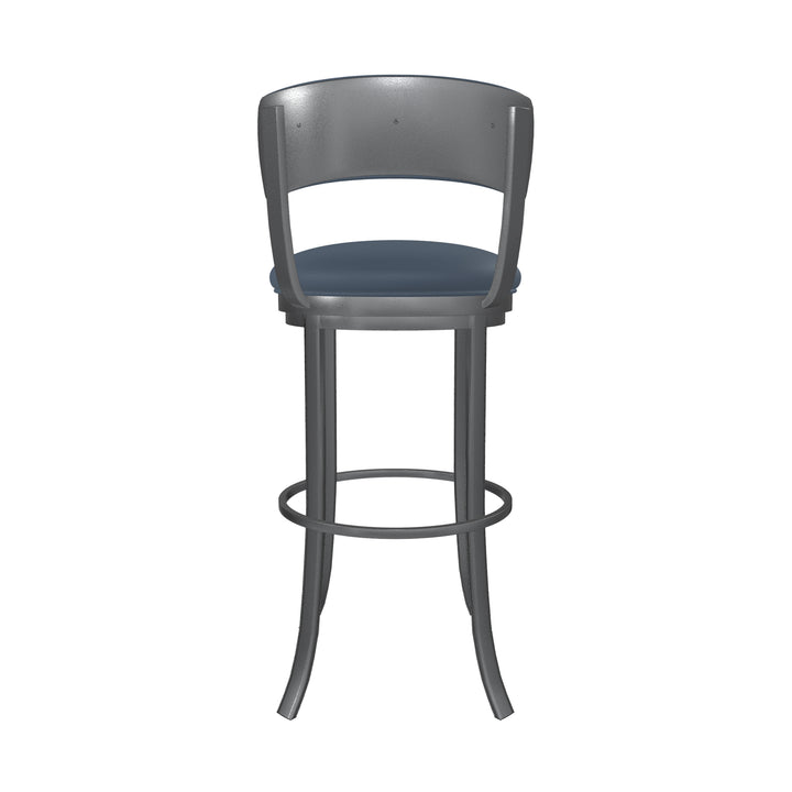 19.5"W x 19.5"D x 38"H / Midnight Blue/Lustrous Silver White