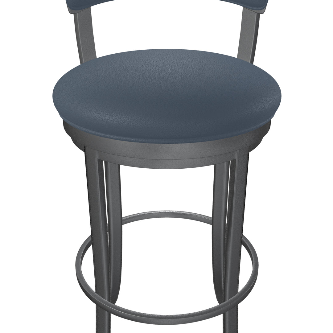 19.5"W x 19.5"D x 38"H / Midnight Blue/Lustrous Silver White