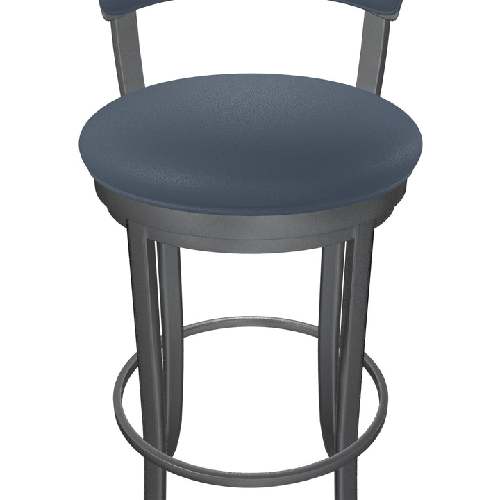 19.5"W x 19.5"D x 38"H / Midnight Blue/Lustrous Silver White