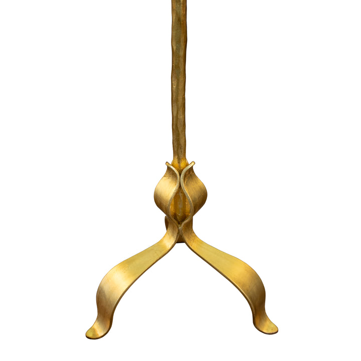 Round Cigar Table With Leaf Leg Detail In Gold Leaf
 - BARCLAY G