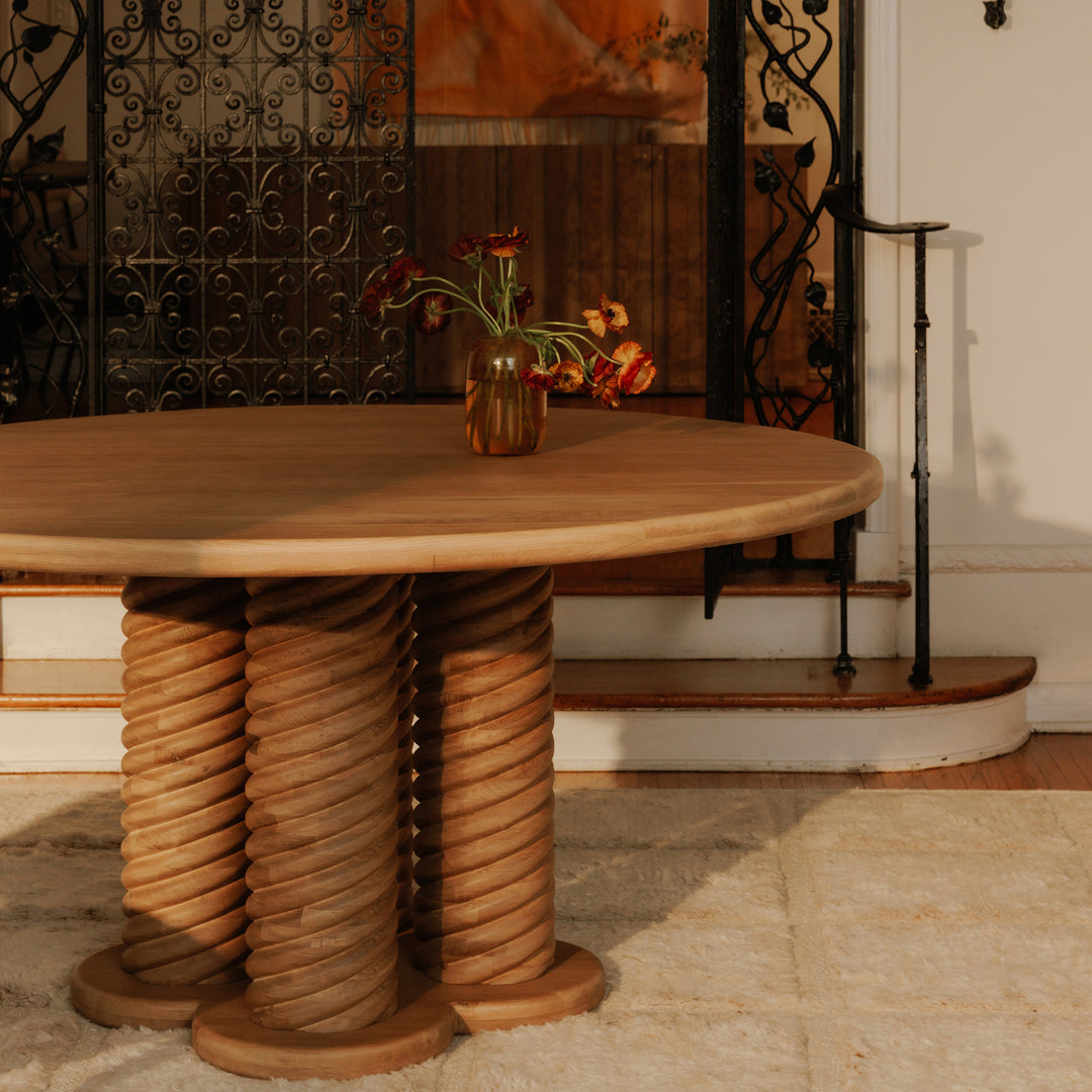 American Home Furniture Moe's Home Collection Treccia Round Dining Table