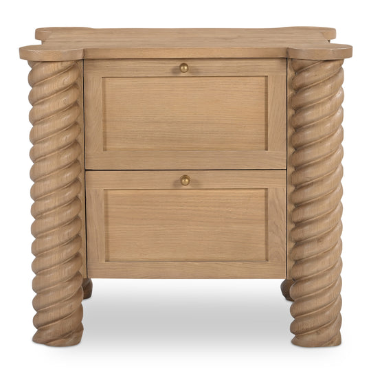 American Home Furniture Moe's Home Collection Treccia 2 Drawer Nightstand