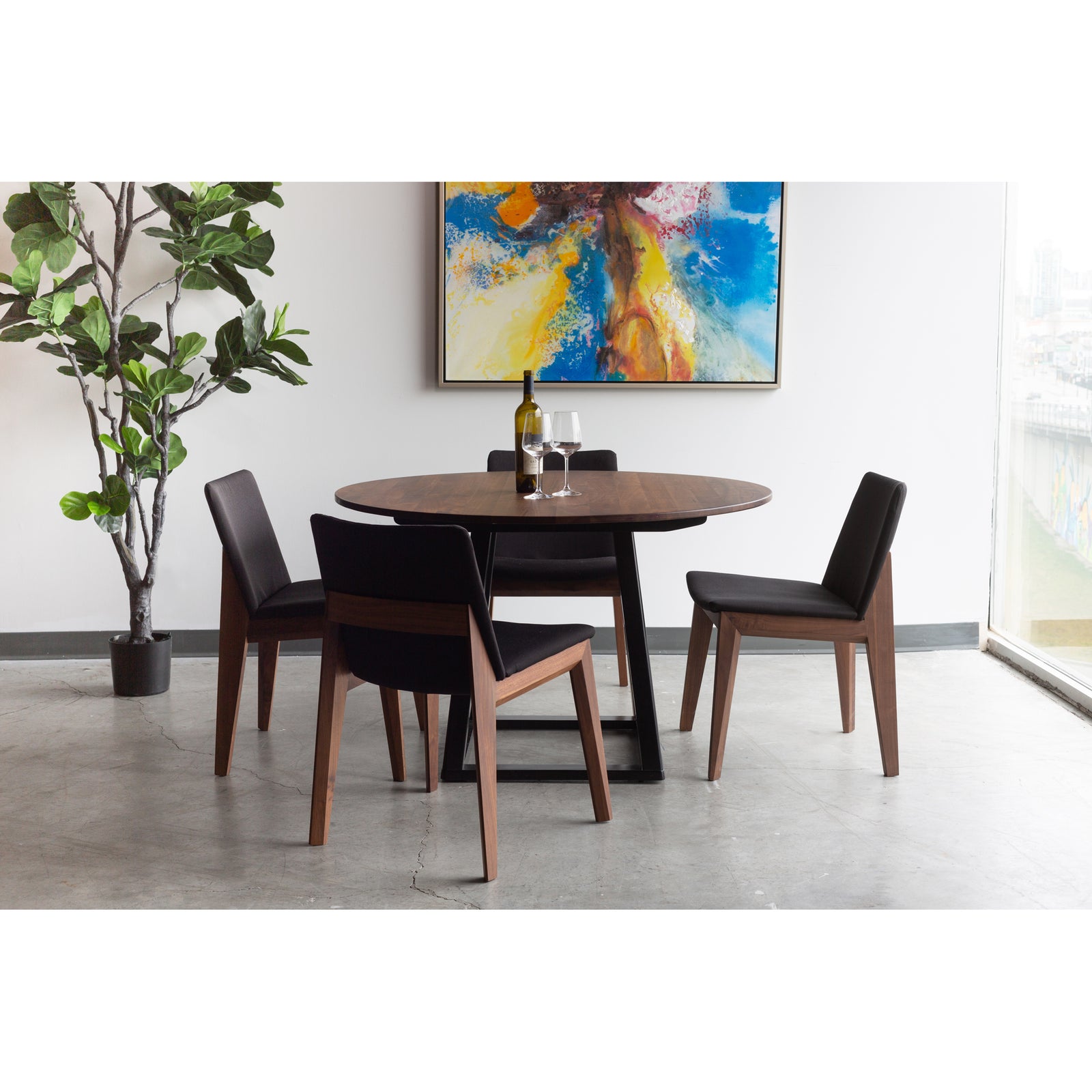 Moe's Home Collection - Deco Dining Chair Black - Set of 2 - BC-1016-02 | American Home Furniture