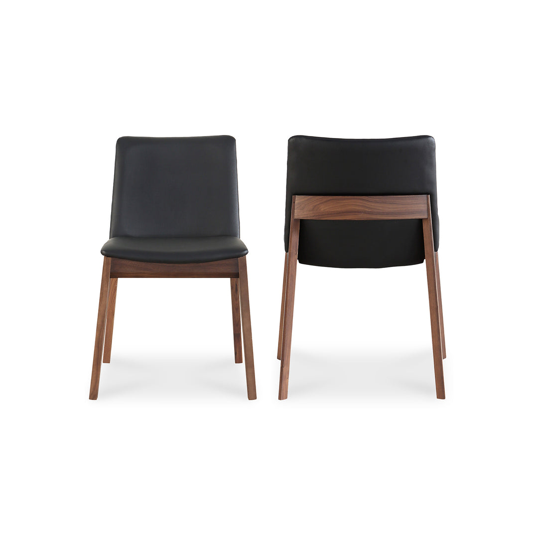 Moe's Home Collection - Deco Dining Chair Black Pvc - Set of 2 - BC-1016-48 | American Home Furniture