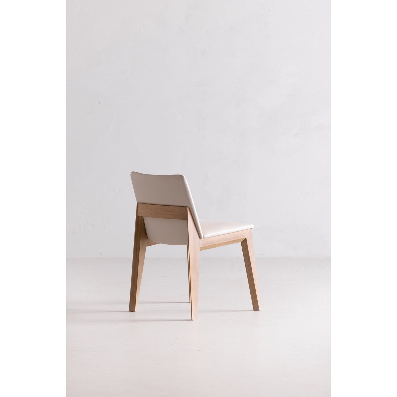 Moe's Home Collection - Deco Oak Dining Chair White Pvc - Set of 2 - BC-1086-05 | American Home Furniture
