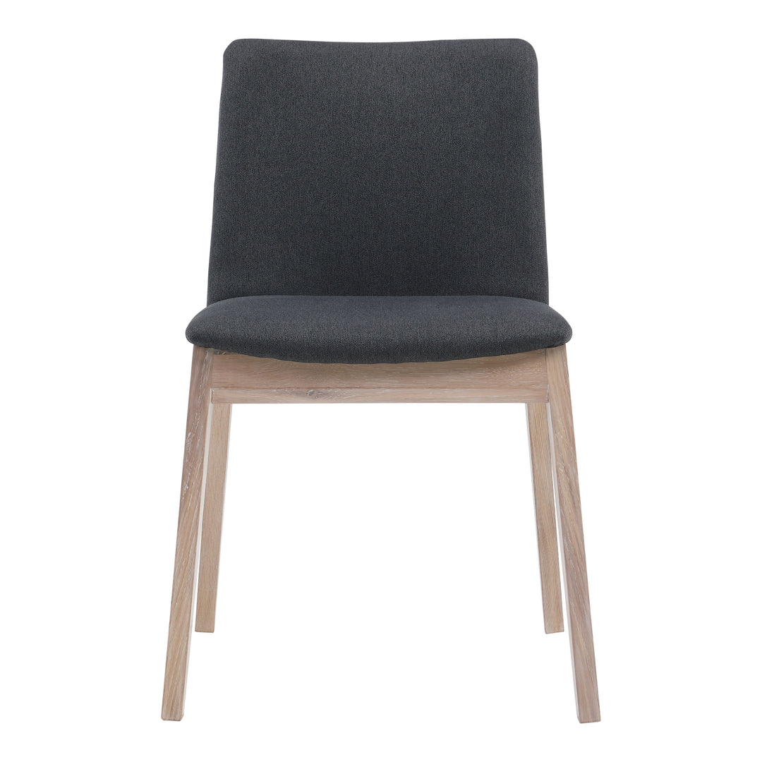 Moe's Home Collection - Deco Oak Dining Chair Dark Grey - Set of 2 - BC-1086-25 | American Home Furniture