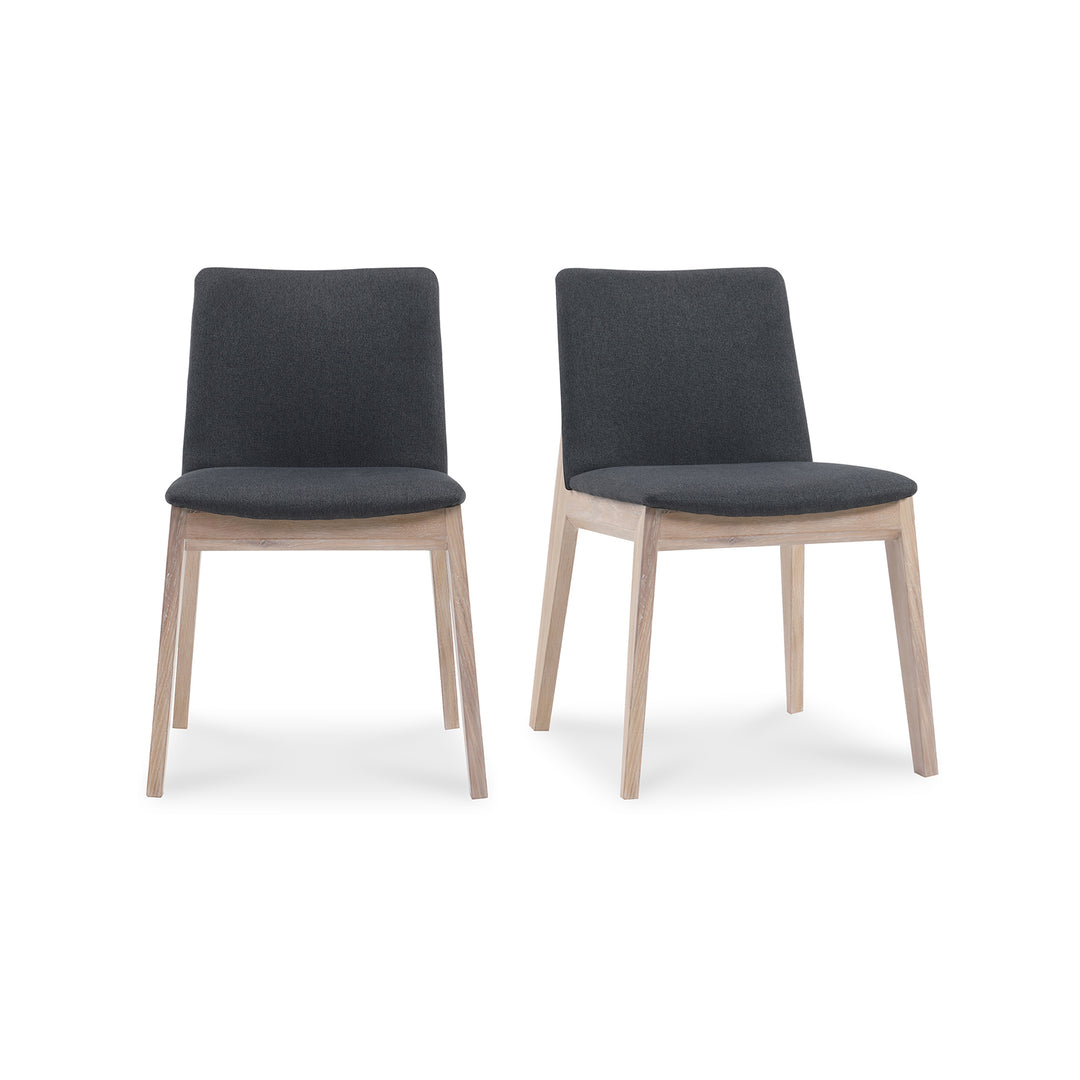 Moe's Home Collection - Deco Oak Dining Chair Dark Grey - Set of 2 - BC-1086-25 | American Home Furniture