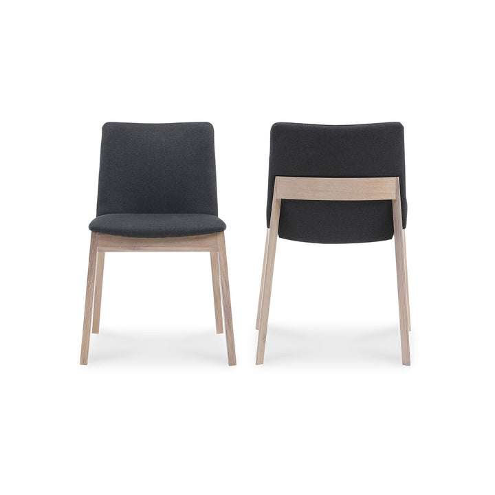Deco Oak Dining Chair Dark Grey - Set of 2