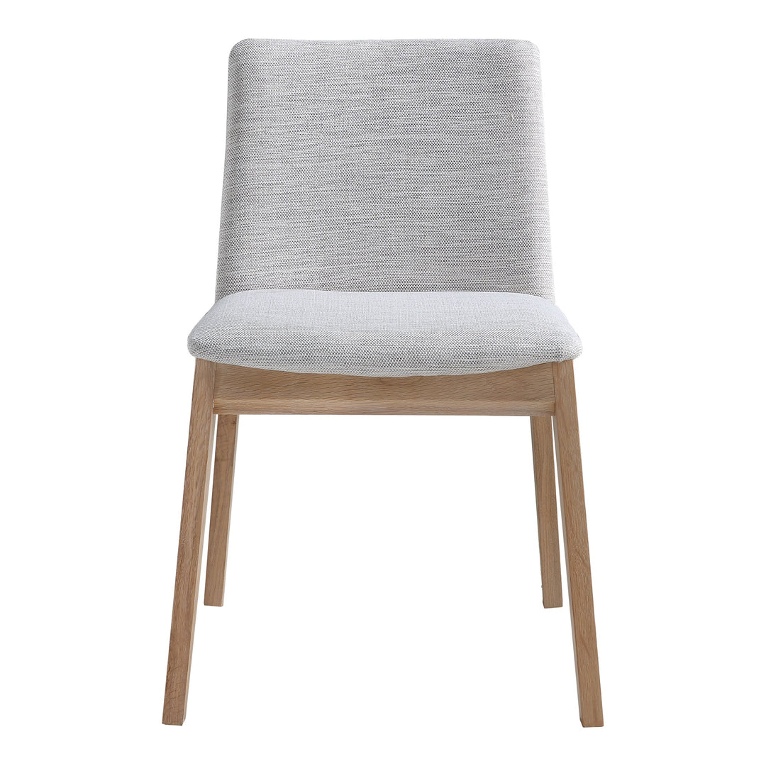 Deco Oak Dining Chair Light Grey - Set of 2