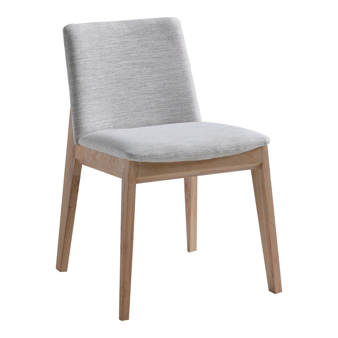Deco Oak Dining Chair Light Grey - Set of 2
