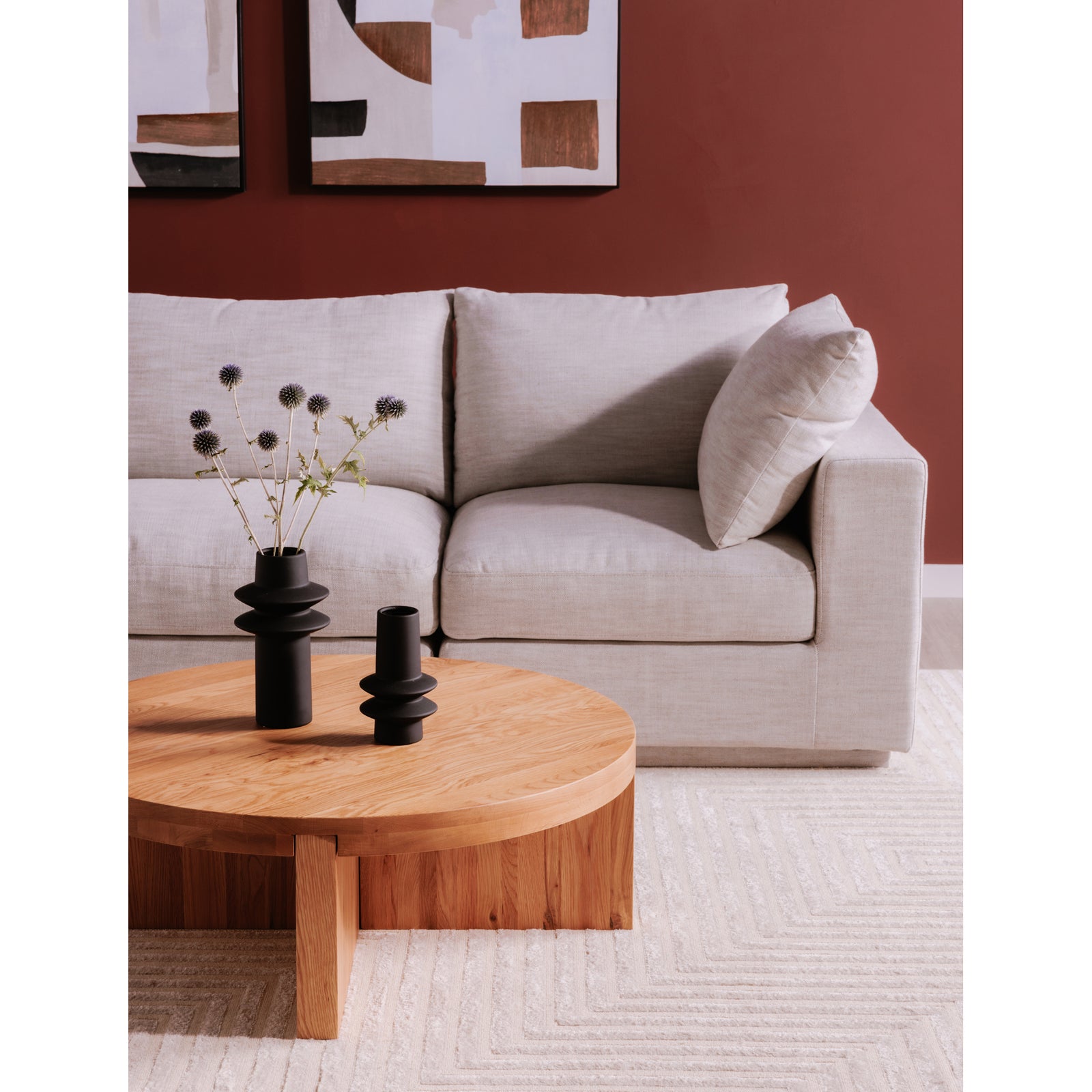 Moe's Home Collection - Folke Round Coffee Table Natural - BC-1117-24 | American Home Furniture
