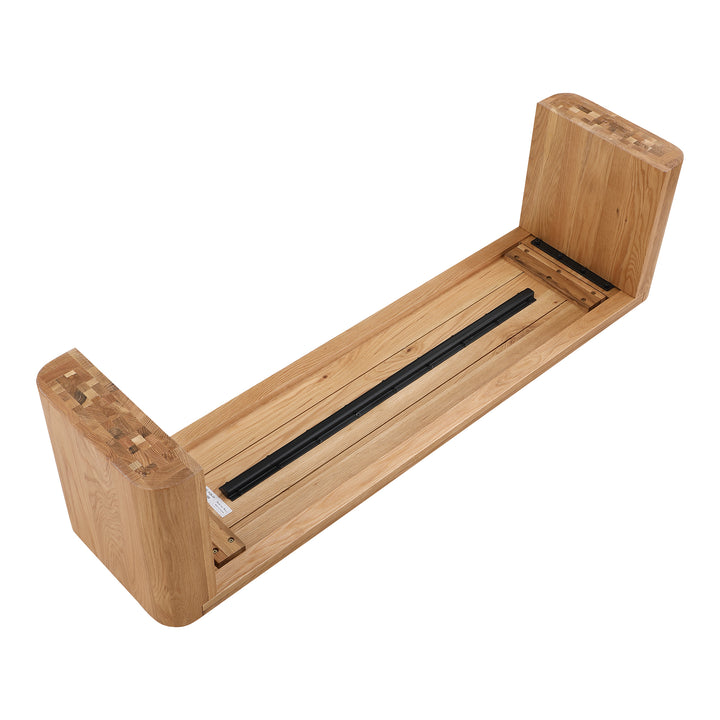 Moe's Home Collection - Post Dining Bench Small Natural - BC-1120-24-0 | American Home Furniture
