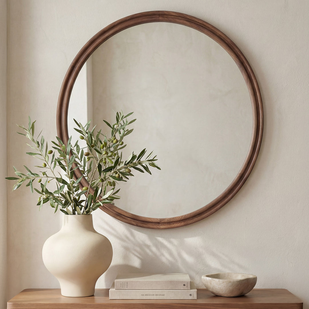 American Home Furniture Moe's Home Collection Alcott Large Round Mirror
