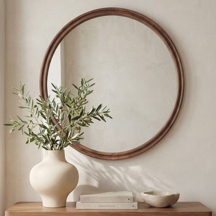 American Home Furniture Moe's Home Collection Alcott Large Round Mirror