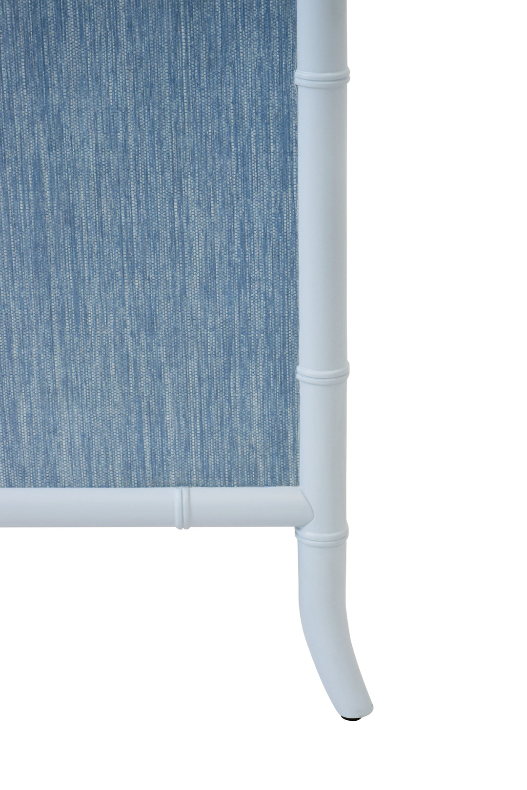 Four Drawer Chest With Bamboo Detail In Blue Dyed Grasscloth And Light Blue Matte Lacquer - BECKETT BL